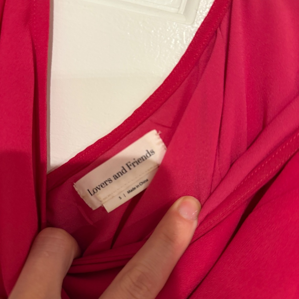 Lovers & Friends Junette Gown Hot Pink One Strap - Picture 8 of 11